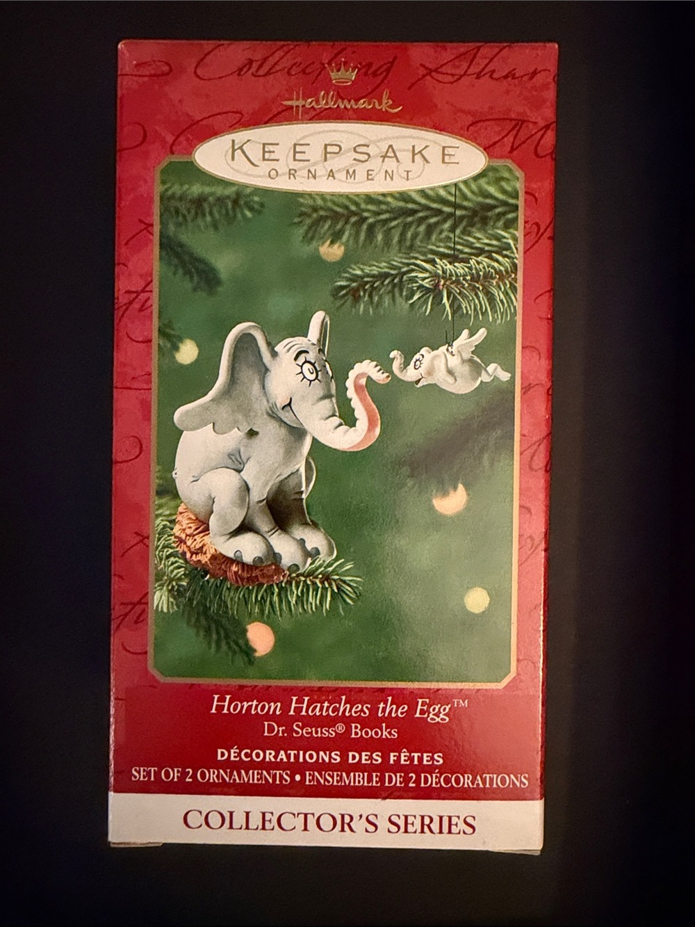 Hallmark Horton Hatches the Egg Ornament Set of 2 NWT